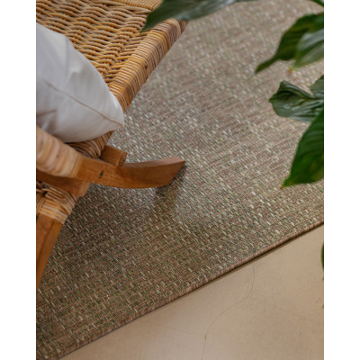 Palma plain grön - flatvävd matta