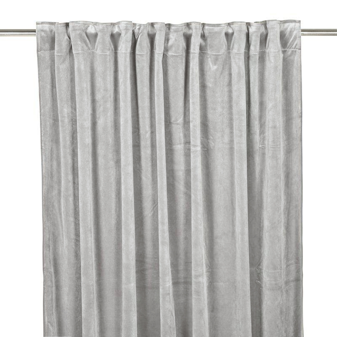 Mathilde Silver Sammetsgardiner 2-Pack 140x250 cm