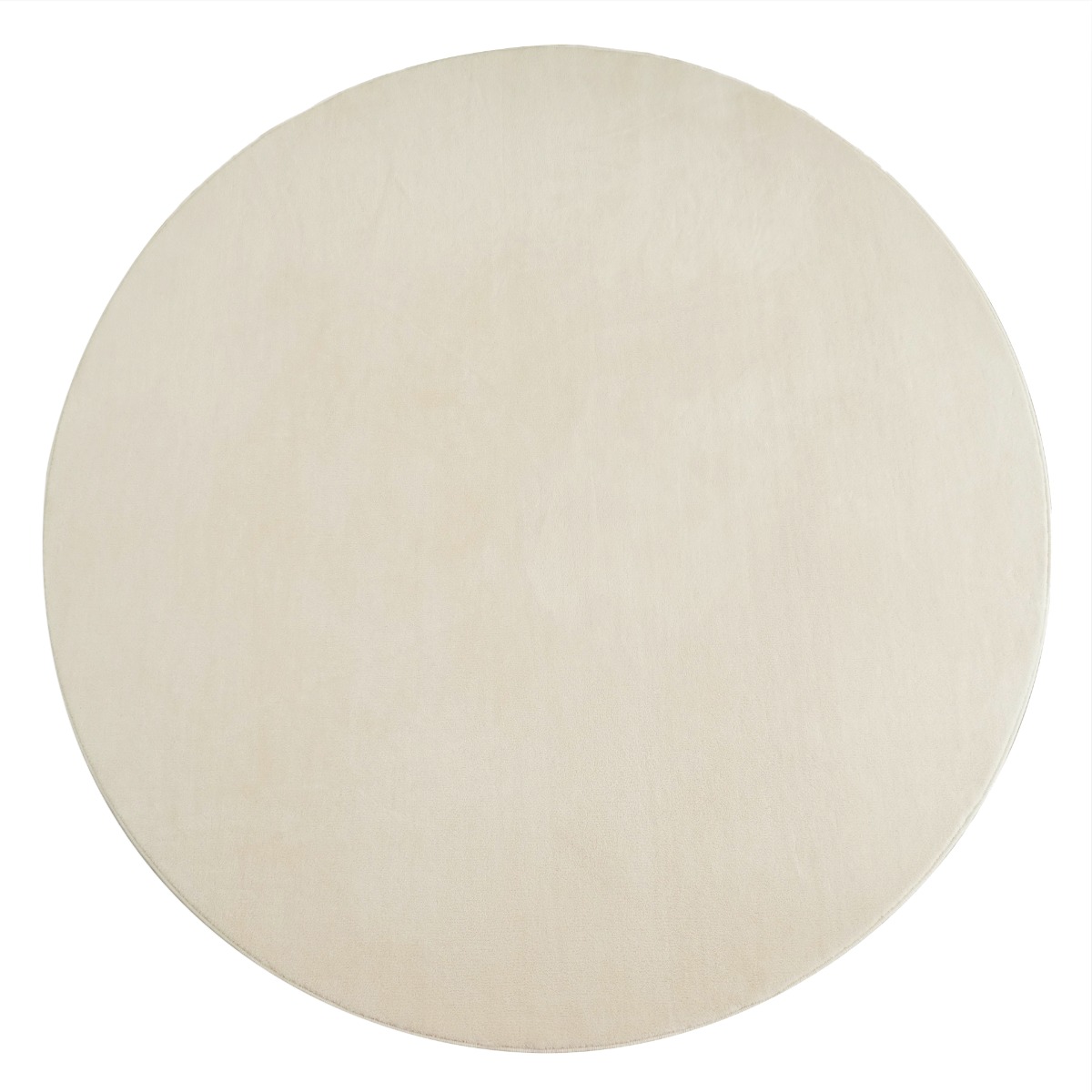 Comfy Beige Rund 120 cm Tvättbar Ryamatta