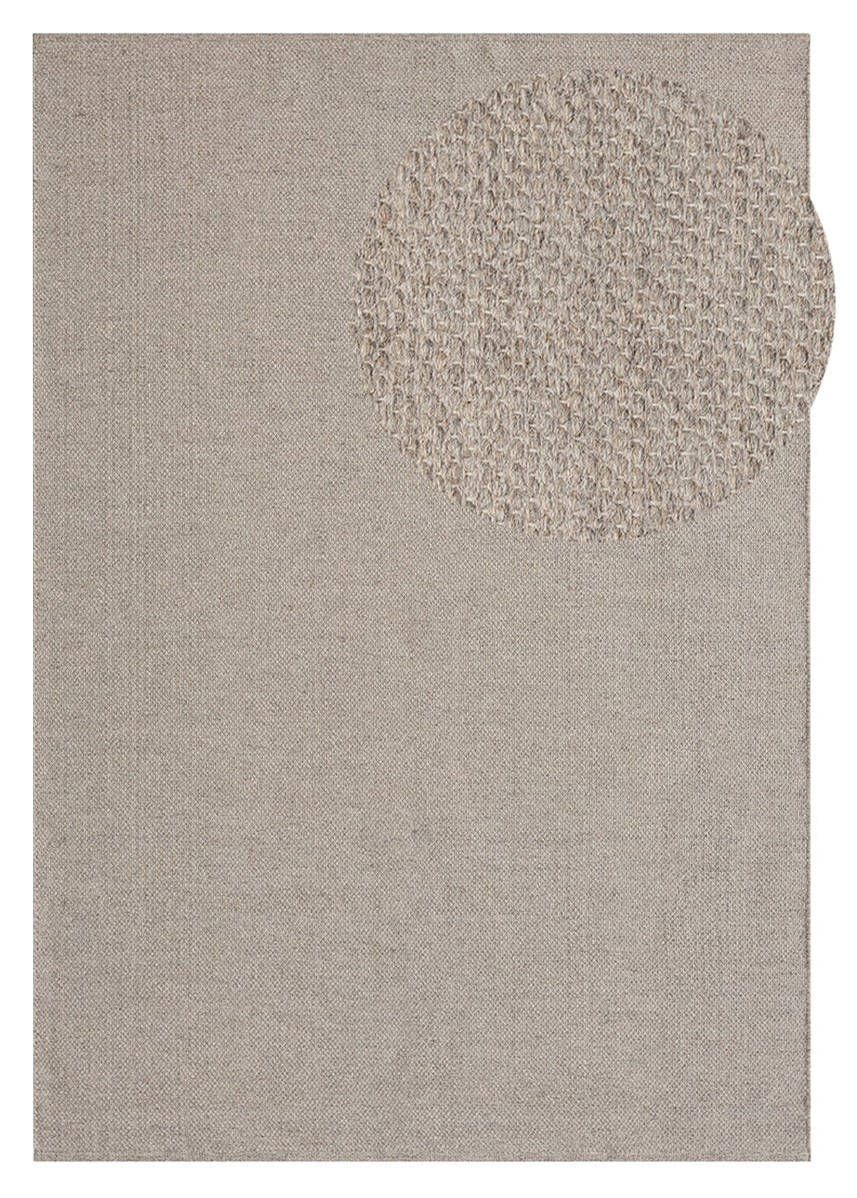 Molly Mörkbeige 160x230 cm Ullmatta