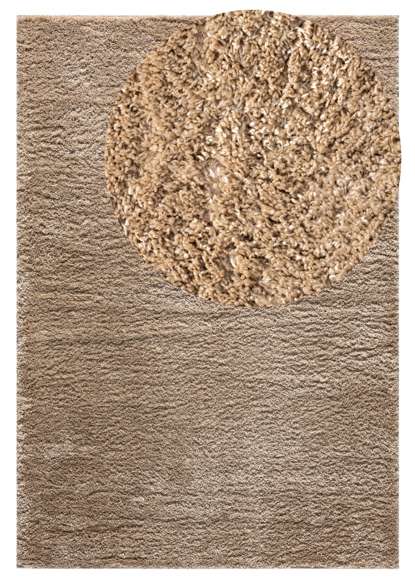 Softy Mörkbeige 120x170 cm Mjuk Ryamatta