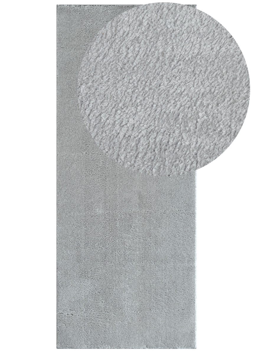 Cloudy Silver 80x300 cm Tvättbar Mjuk Ryamatta