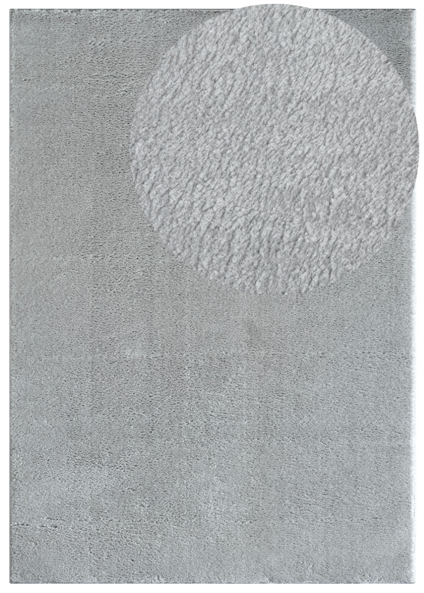 Cloudy Silver 140x200 cm Tvättbar Mjuk Ryamatta
