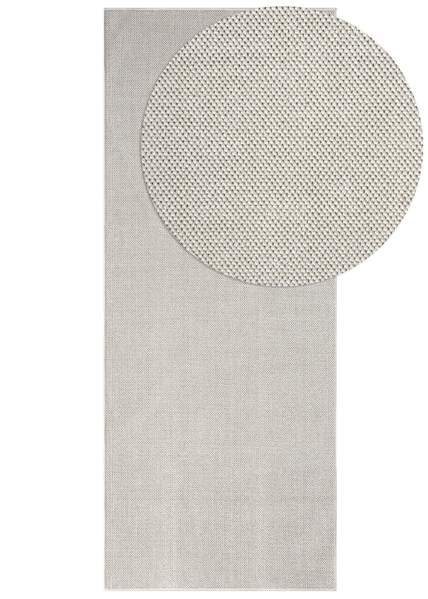 Tokyo Offwhite 80x300 cm Ullmatta-look