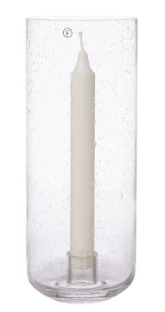 Ljuslykta för stakljus 11x25cm, klarglas (bubblig) - Ernst Kirchsteiger