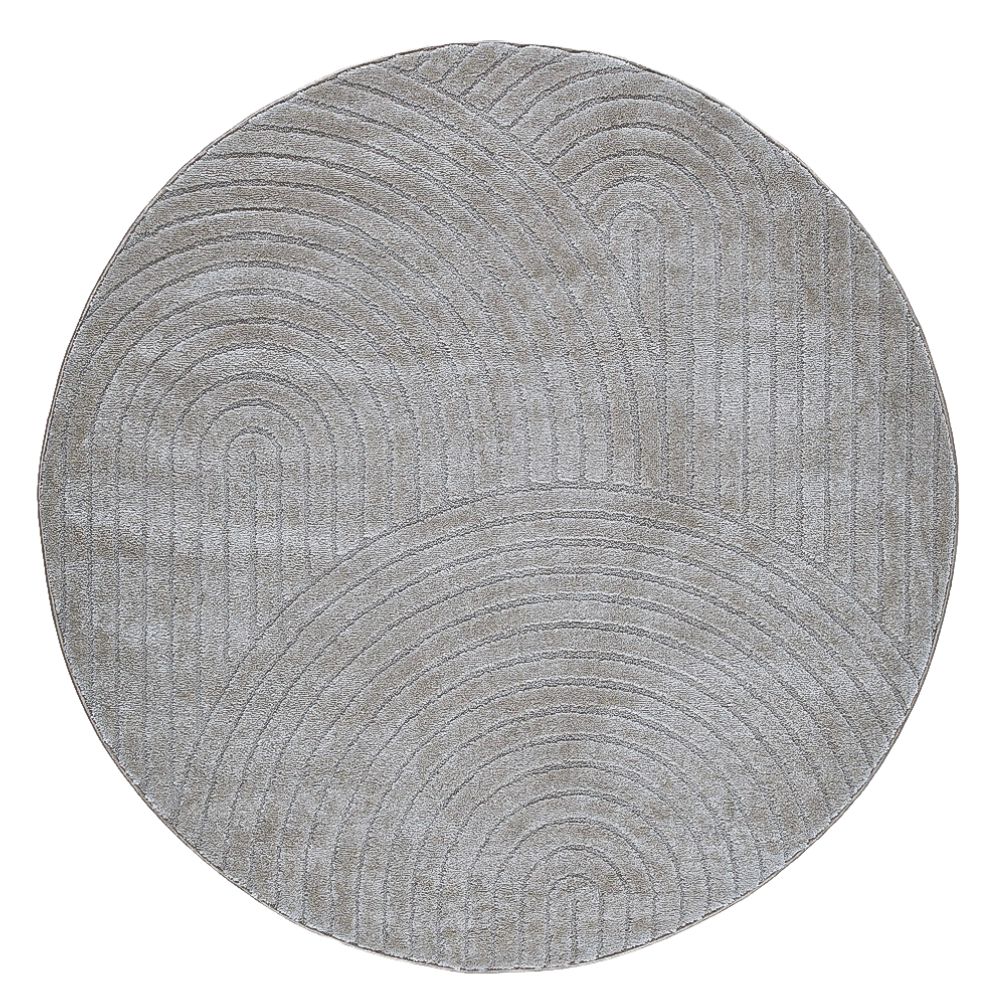 Lior Grå Rund 240 cm Wiltonmatta