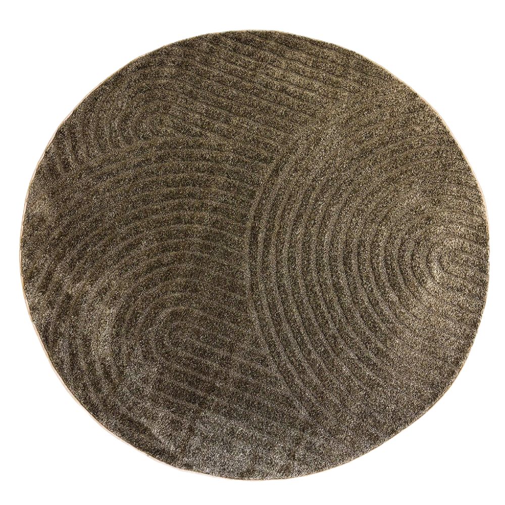 Lior Brun Rund 120 cm Wiltonmatta