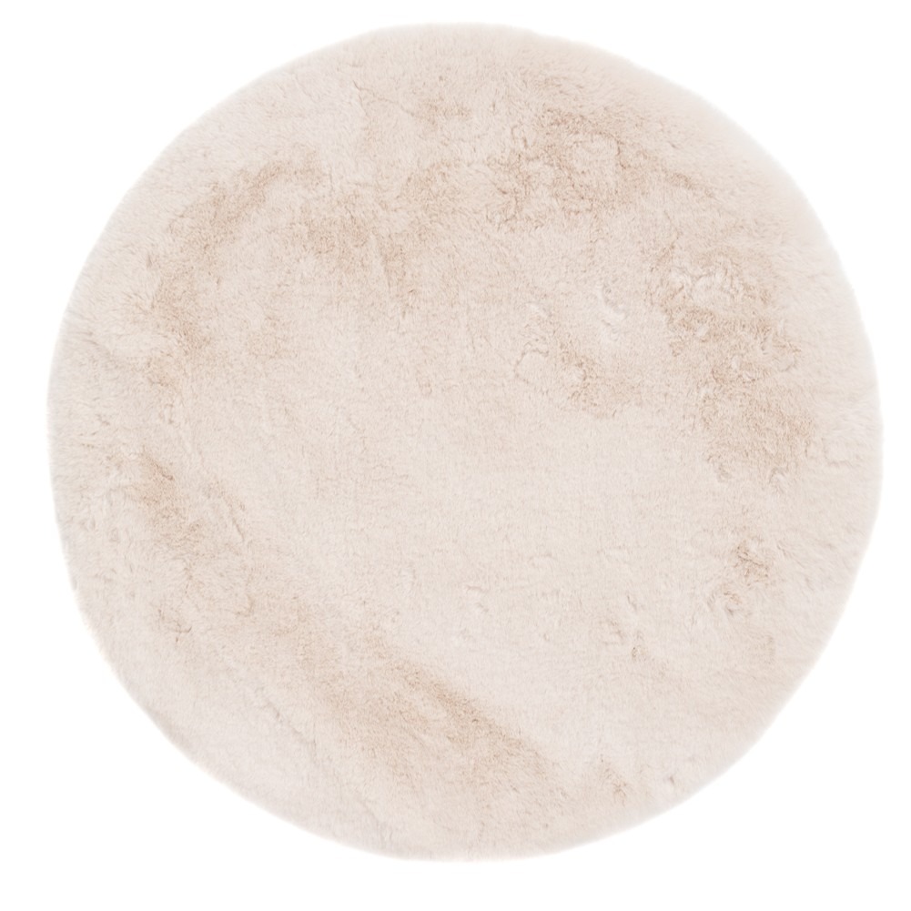 Eiderelle Natur Rund 80 cm Mjuk Päls-look Matta