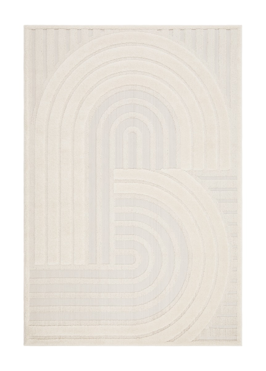 Yoko Cross Kräm 160x230 cm Inom- och Utomhusmatta