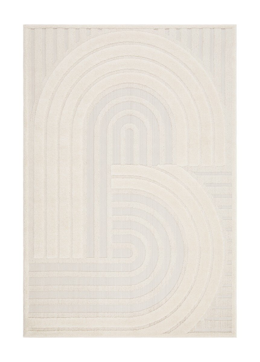 Yoko Cross Kräm 240x340 cm Inom- och Utomhusmatta