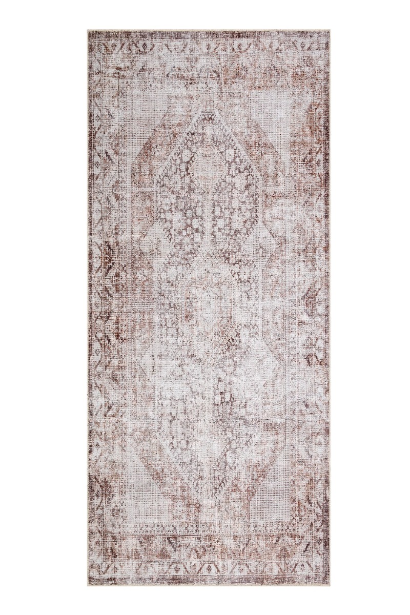 Ardalan Altara Kräm 80x200 cm Tvättbar Bomullsmatta