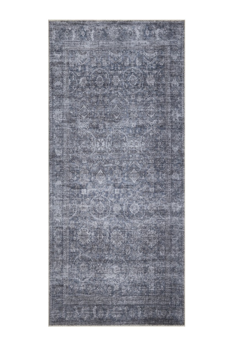 Ardalan Miraval Blå 80x200 cm Tvättbar Bomullsmatta