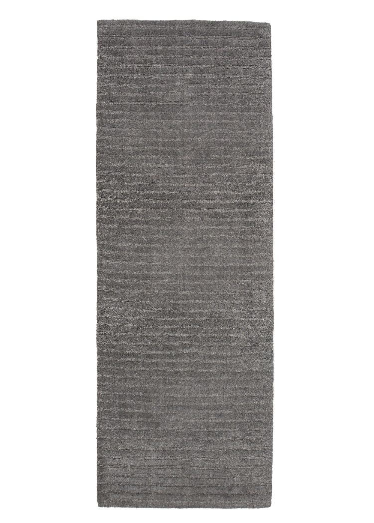 Zentura Mörkgrå 70x200 cm Ullmatta