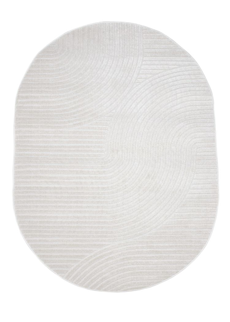Hilda Vit Oval 160x230 cm Ryamatta