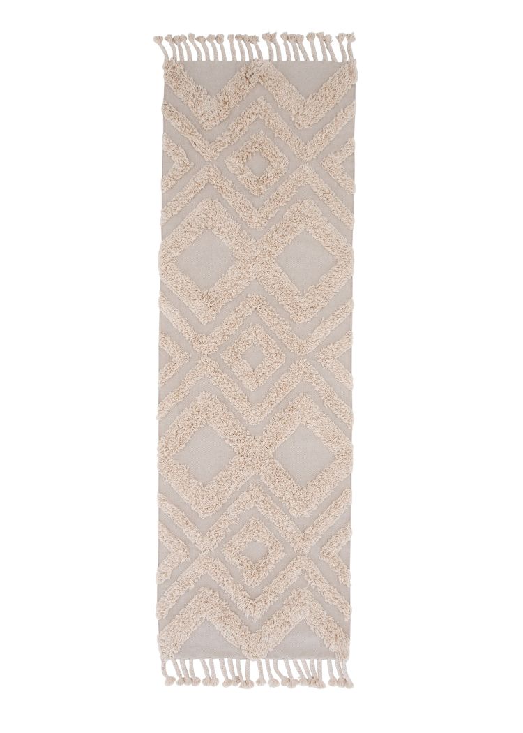 Rio Beige 80x250 cm Bomullsmatta