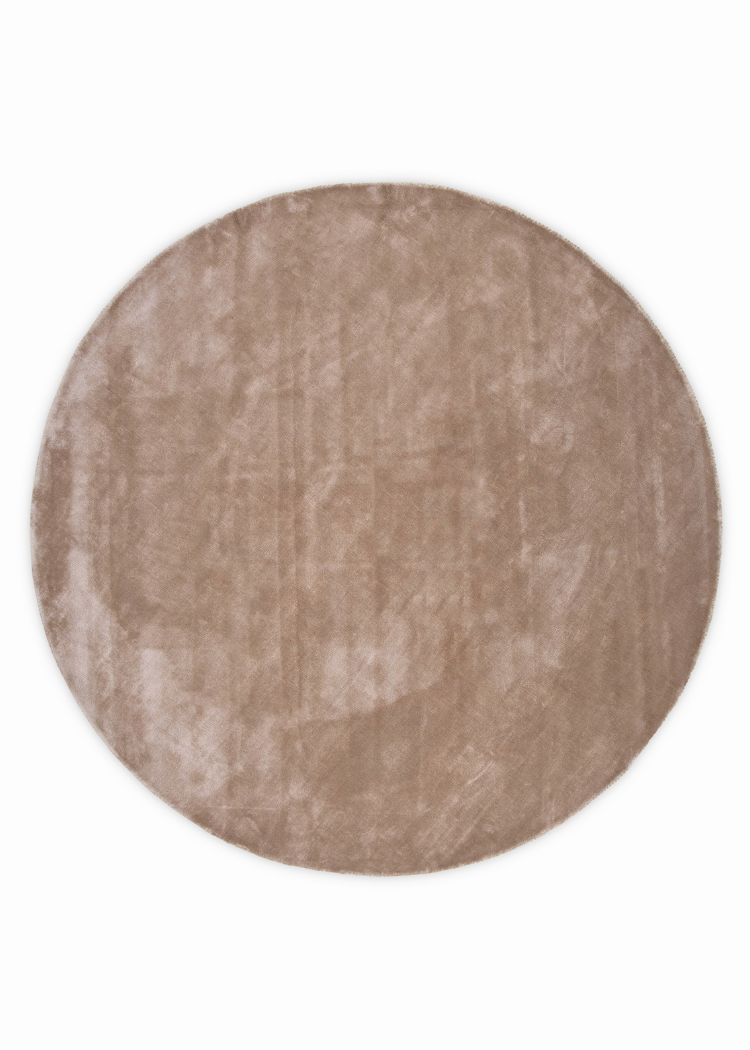Brillo Beige Rund 200 cm Viskosmatta