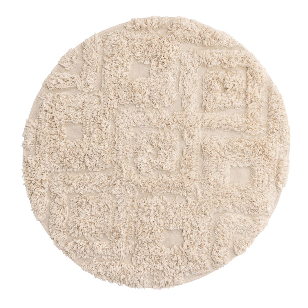 Rio Offwhite Rund 60 cm Badrumsmatta