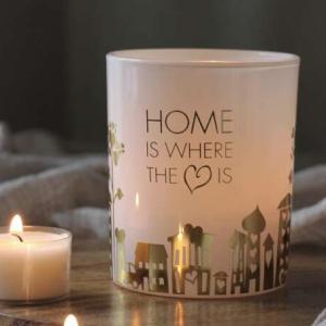 Ljuslykta Home is where the heart is - Majas lyktor/ Barncancerfonden
