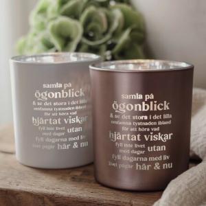 Ljuslykta Samla på ögonblick - Majas lyktor/ Barncancerfonden