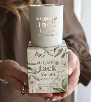 Ljuslykta Ett hjärtligt tack - Majas lyktor/ Barncancerfonden