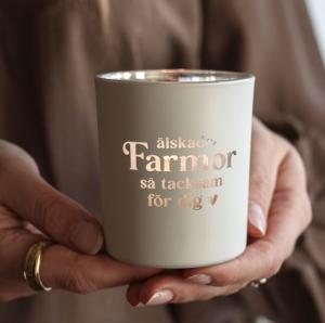 *FÖRBOKAS* Ljuslykta Älskade Farmor - Majas lyktor/ Barncancerfonden