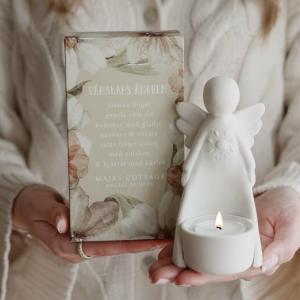 Ljuslykta Ängel Vänskap, i gåvobox - Majas lyktor/ Barncancerfonden