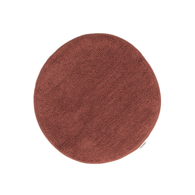 Bris rund burgundy - badrumsmatta