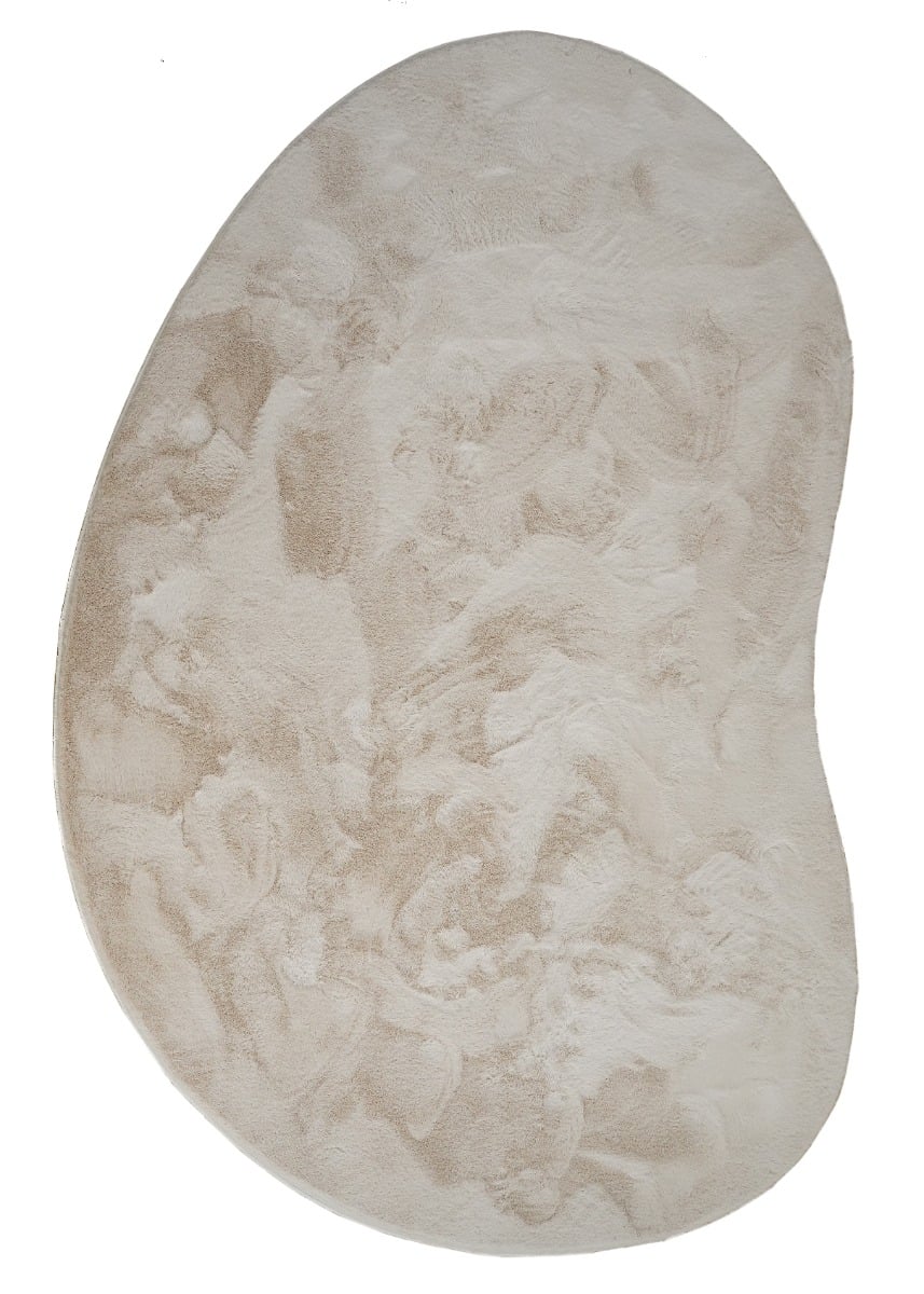 Rabbit Shape Ljusbeige 240x340 cm Tvättbar Pälsmatta