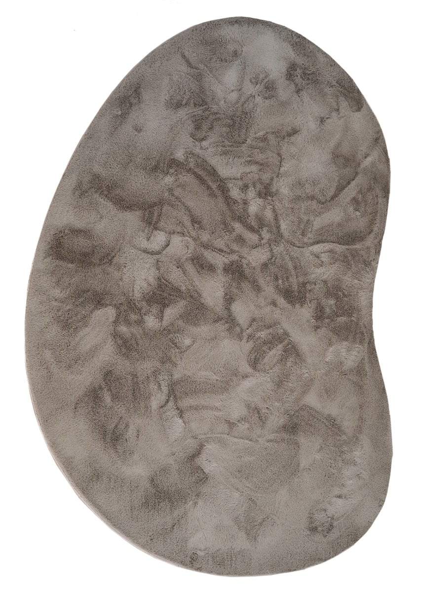 Rabbit Shape Taupe 200x290 cm Tvättbar Pälsmatta