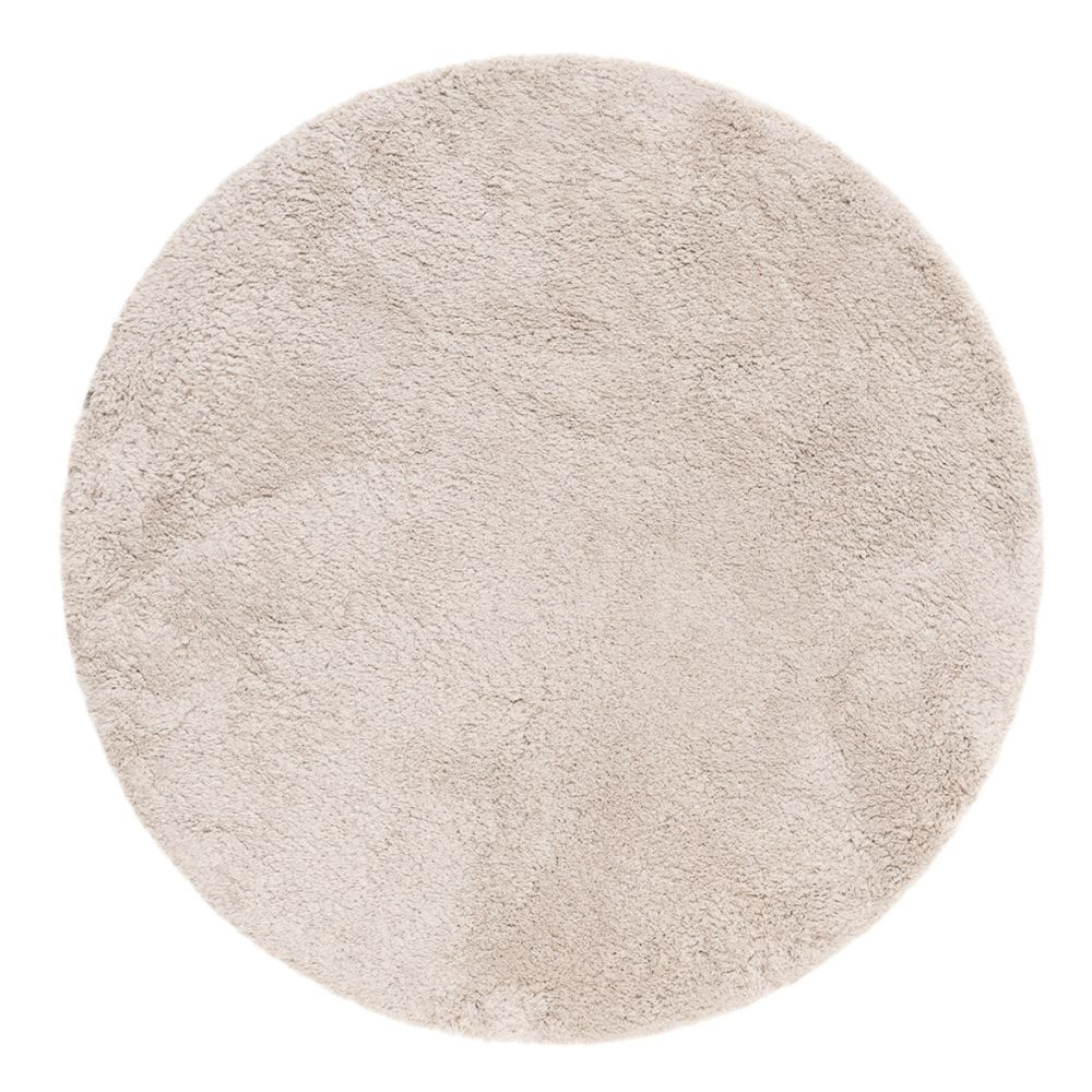 Lucid Greige Rund 160 cm Mjuk Ryamatta