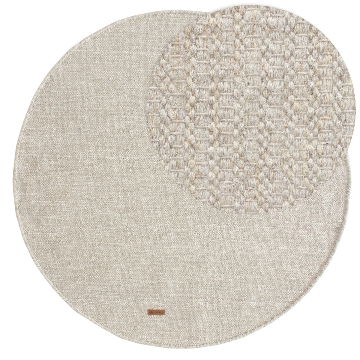 Molly Beige Rund 240 cm Ullmatta