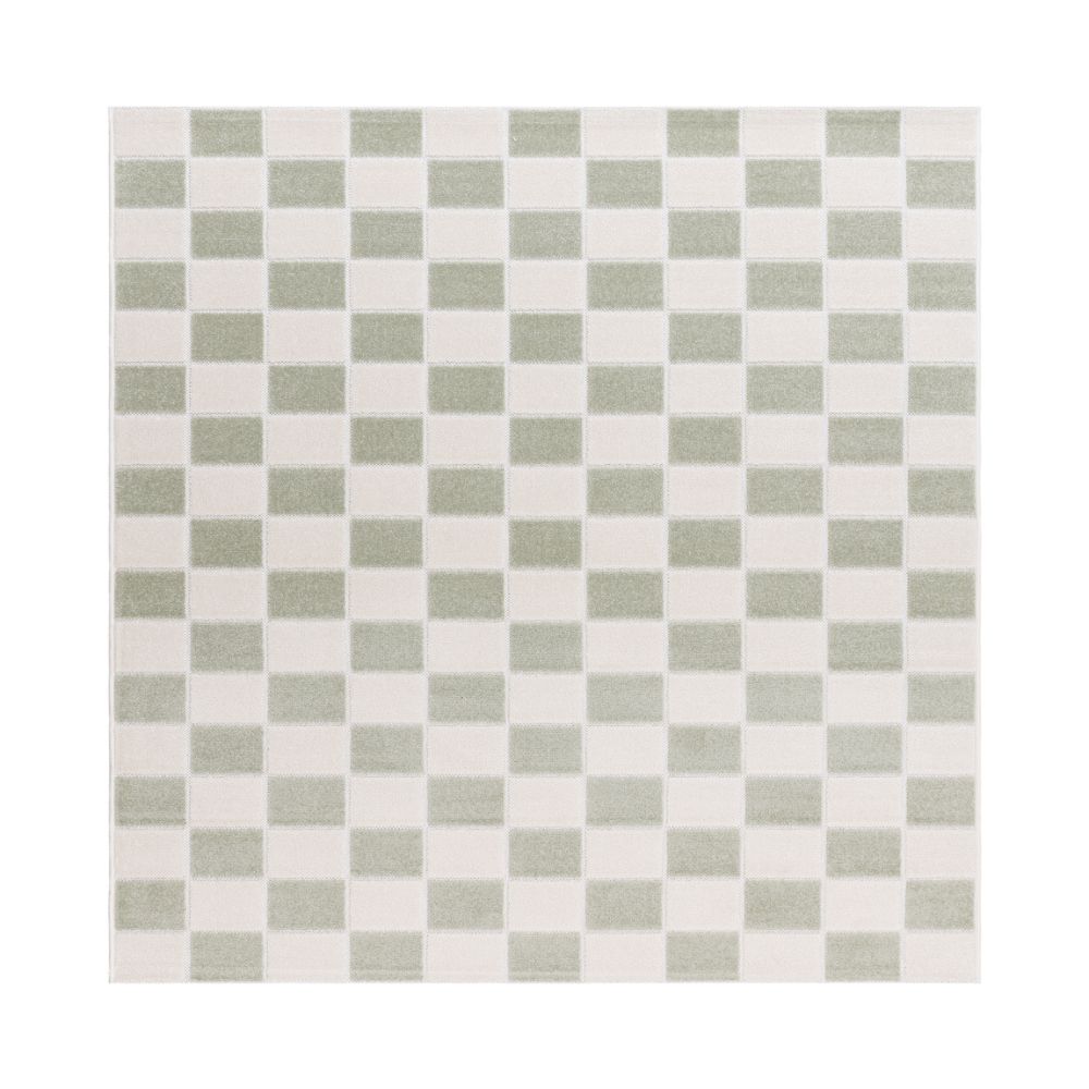 Santos Karo Grön Kvadrat 240 cm Inom- och Utomhusmatta