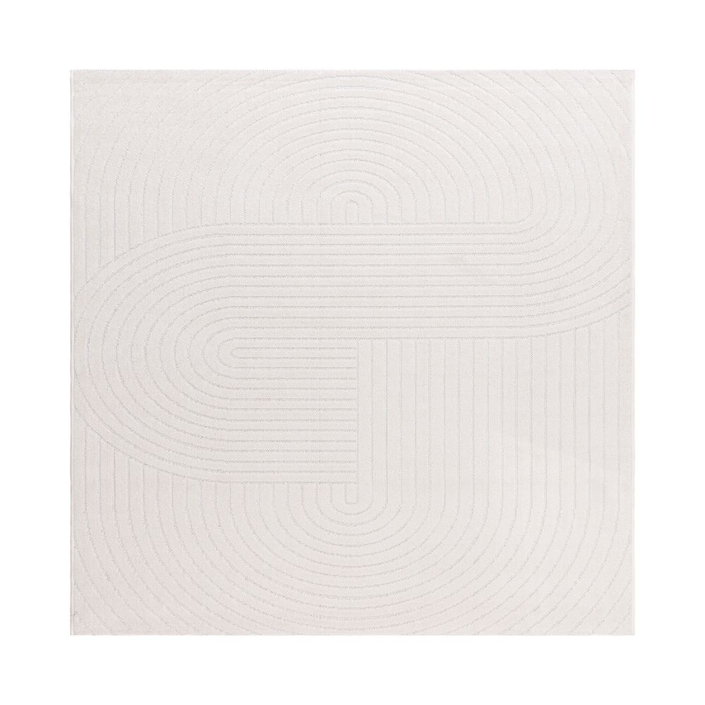 Santos Vorm Creme Kvadrat 200 cm Inom- och Utomhusmatta