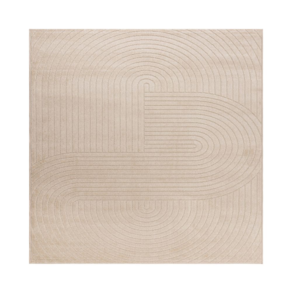 Santos Vorm Linne Kvadrat 280 cm Inom- och Utomhusmatta