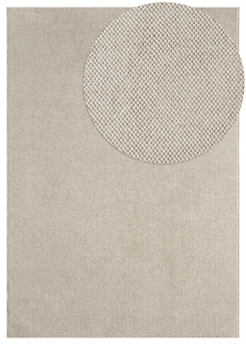 Nordic Beige 240x340 cm Ullmatta-look