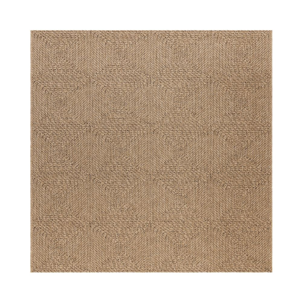 Luonto Quad Beige Kvadrat 200 cm Inom- och Utomhusmatta