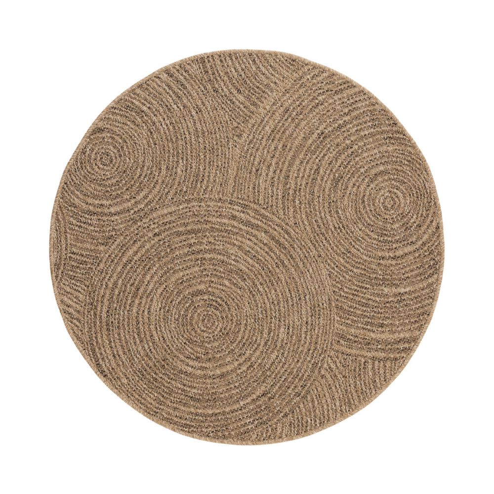 Luonto Zon Beige Rund 200 cm Inom- och Utomhusmatta