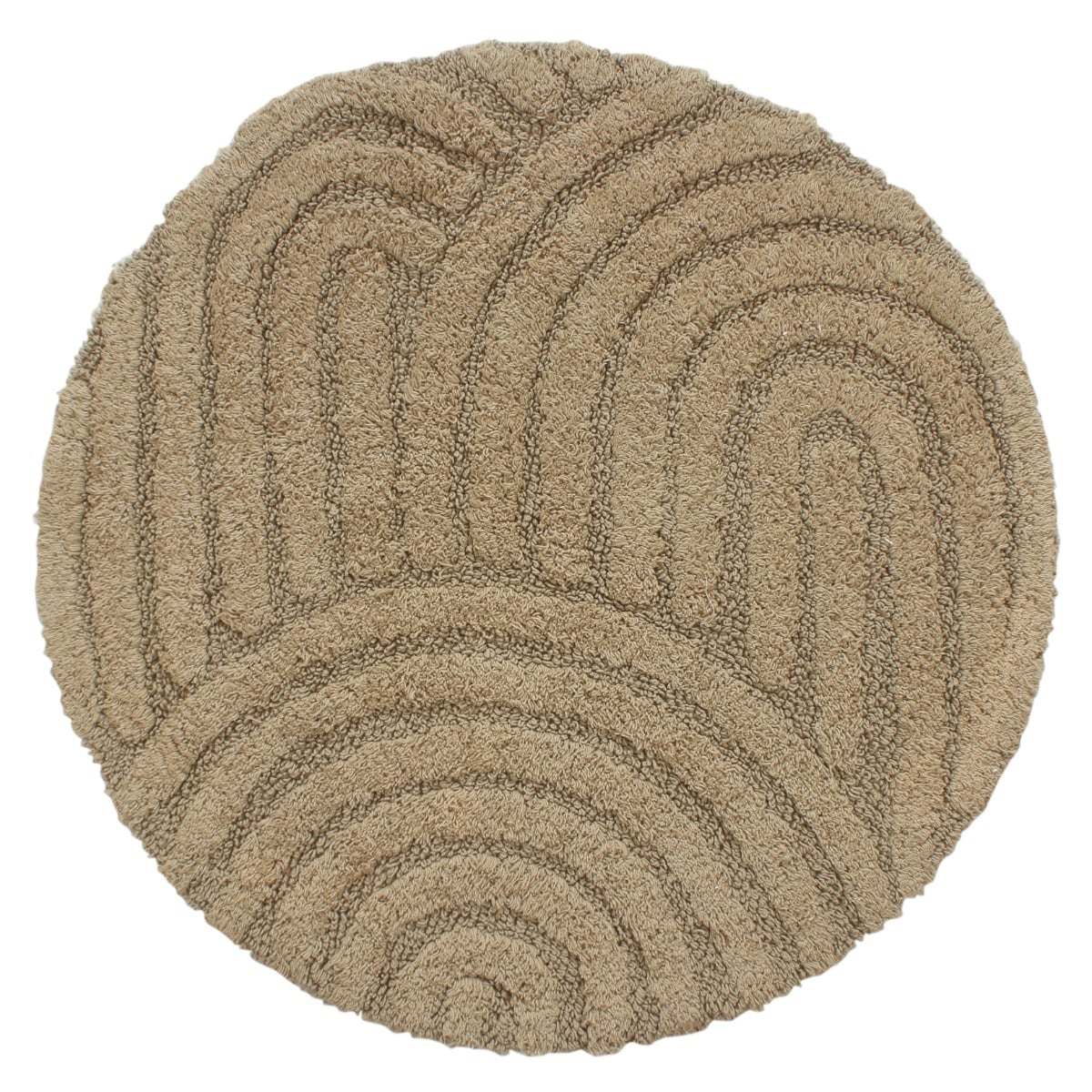 Noah Bene Taupe Rund 100 cm Badrumsmatta