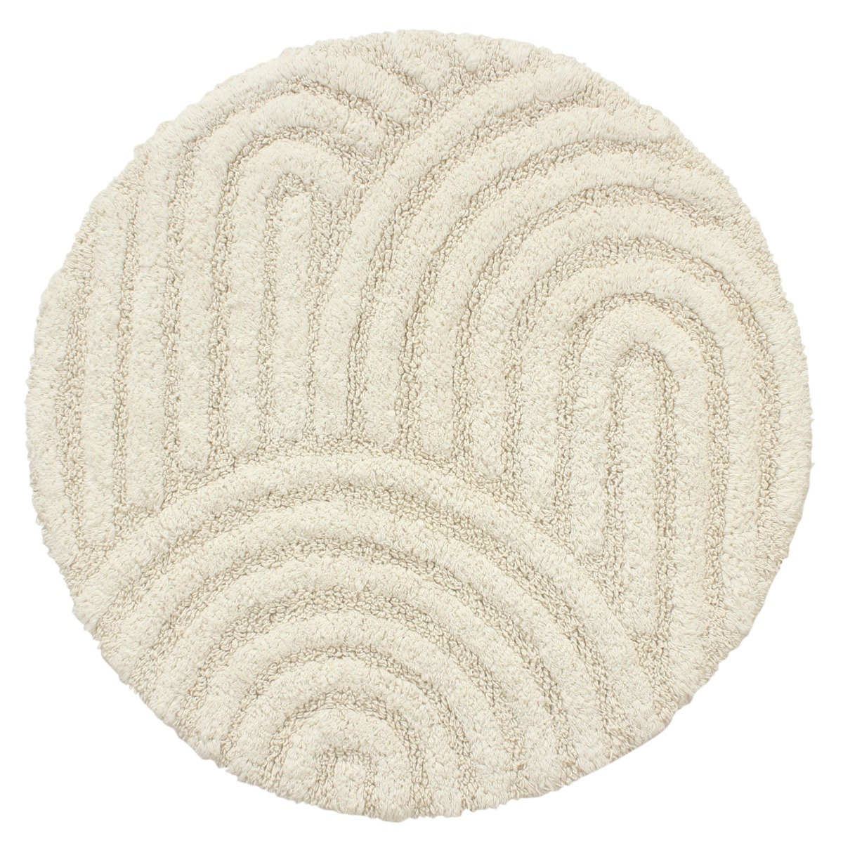 Noah Bene Vit Rund 100 cm Badrumsmatta