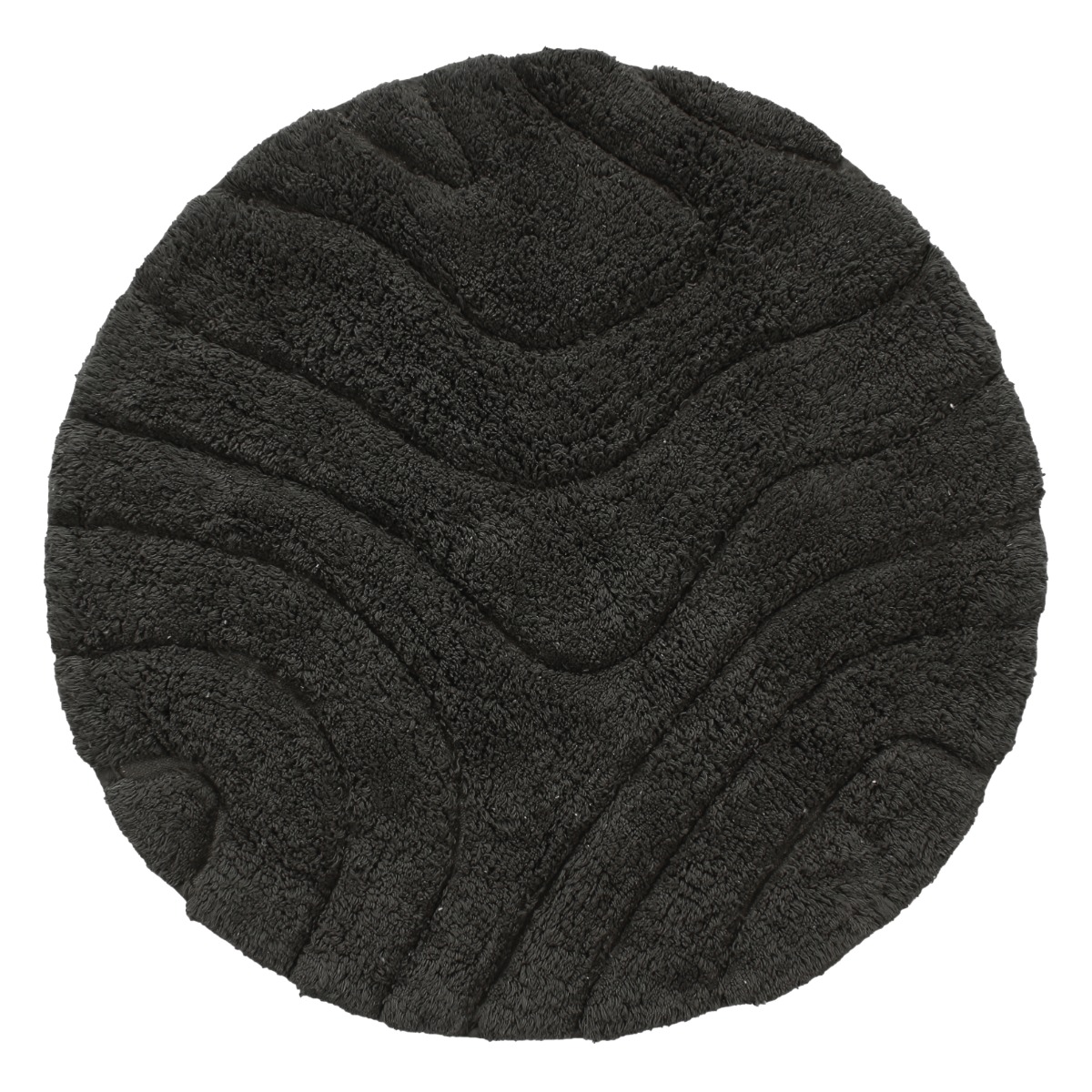 Noah Japandi Svart Rund 60 cm Badrumsmatta