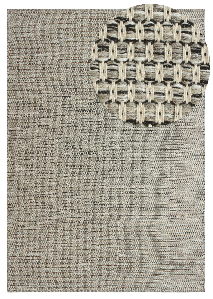 Mila Grå 240x340 cm Ullmatta