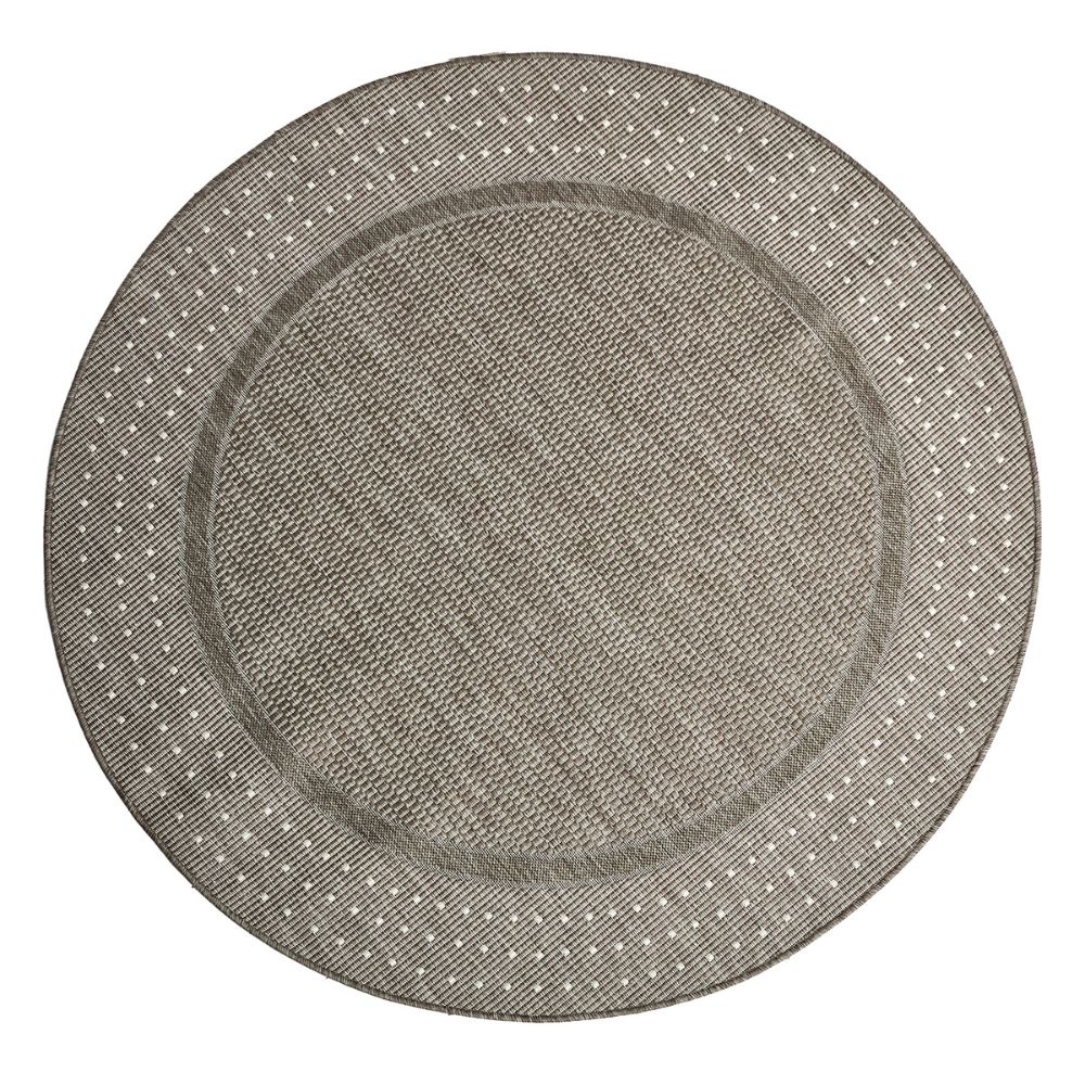 Mist Natur Rund 160 cm Inom- Och Utomhusmatta