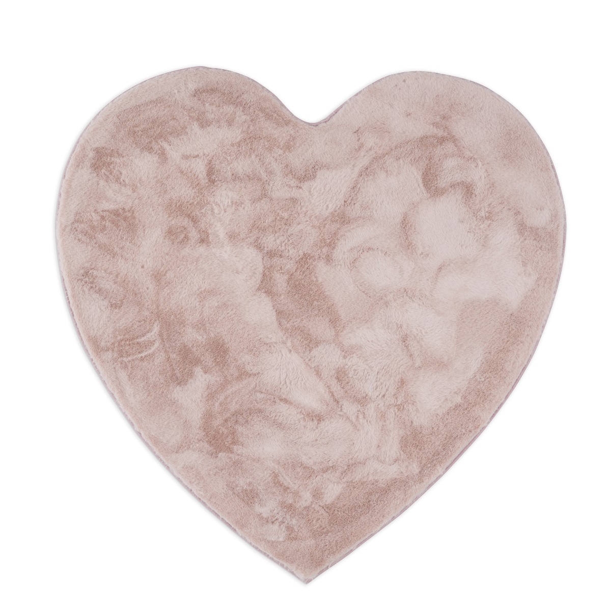 Rabbit Heart Rosa 100x100 cm Barnmatta Mjuk Päls-look