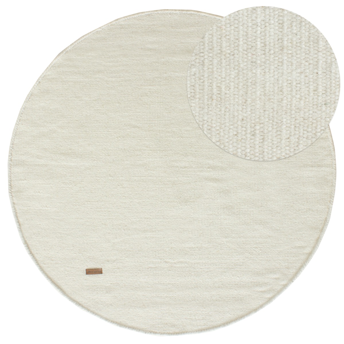 Dalen Offwhite Rund 120 cm Ullmatta