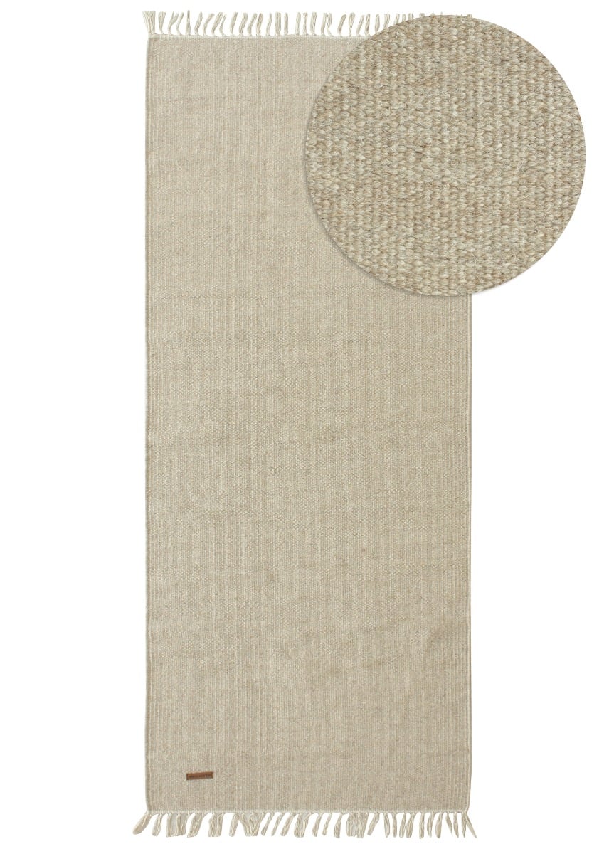 Dalen Beige 75x230 cm Ullmatta