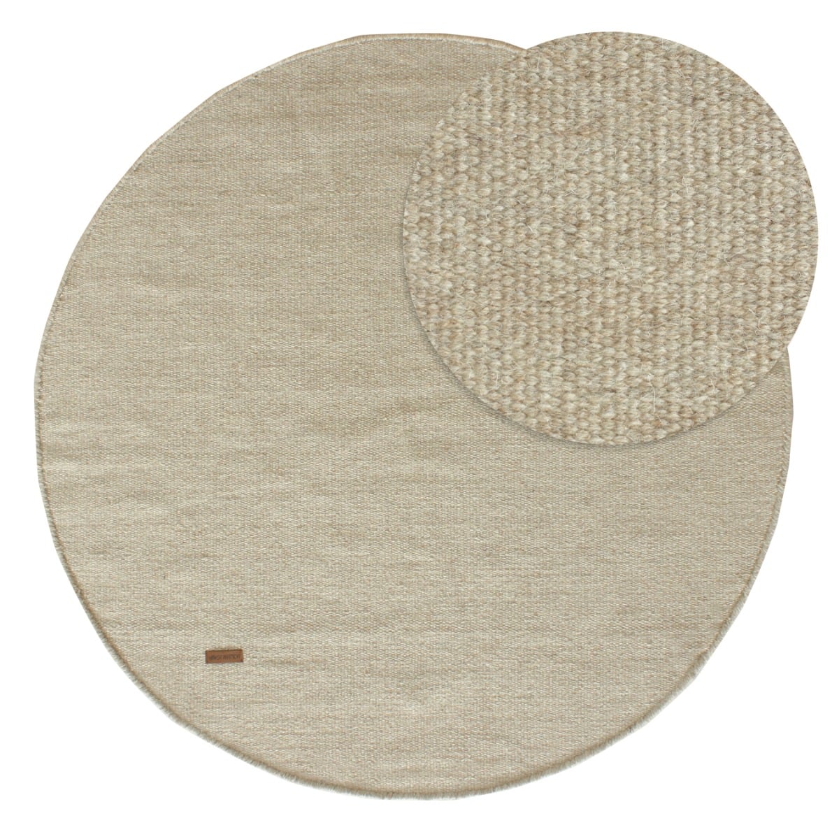 Dalen Beige Rund 200 cm Ullmatta
