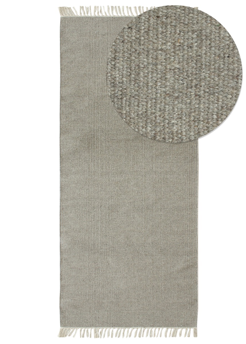 Dalen Grå 75x230 cm Ullmatta