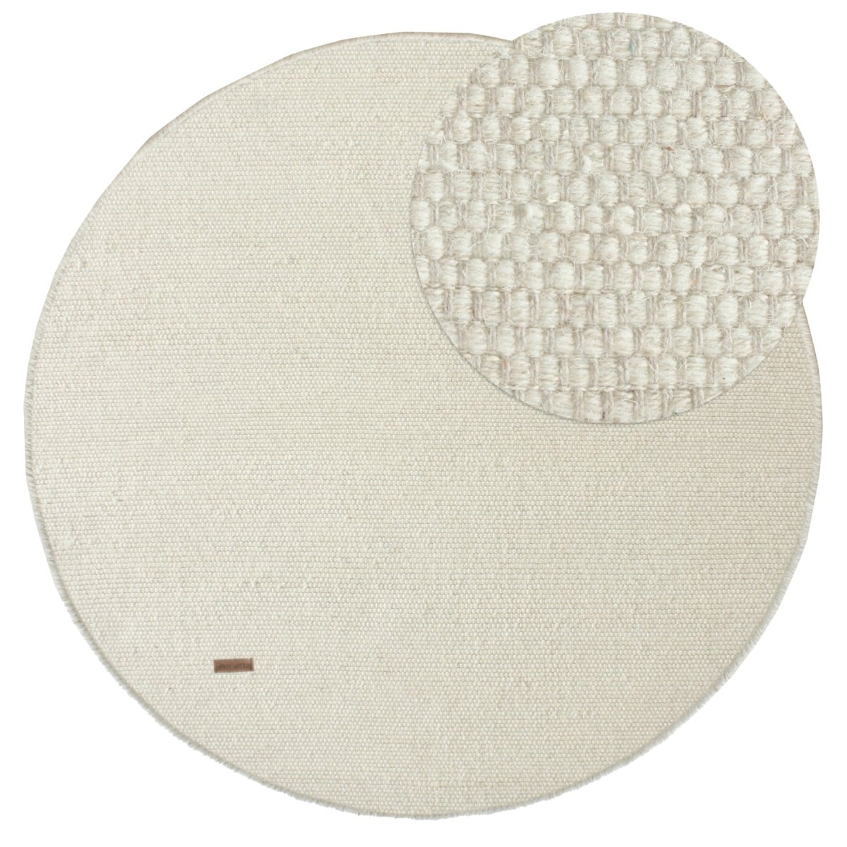 Norrsken Offwhite Rund 120 cm Ullmatta