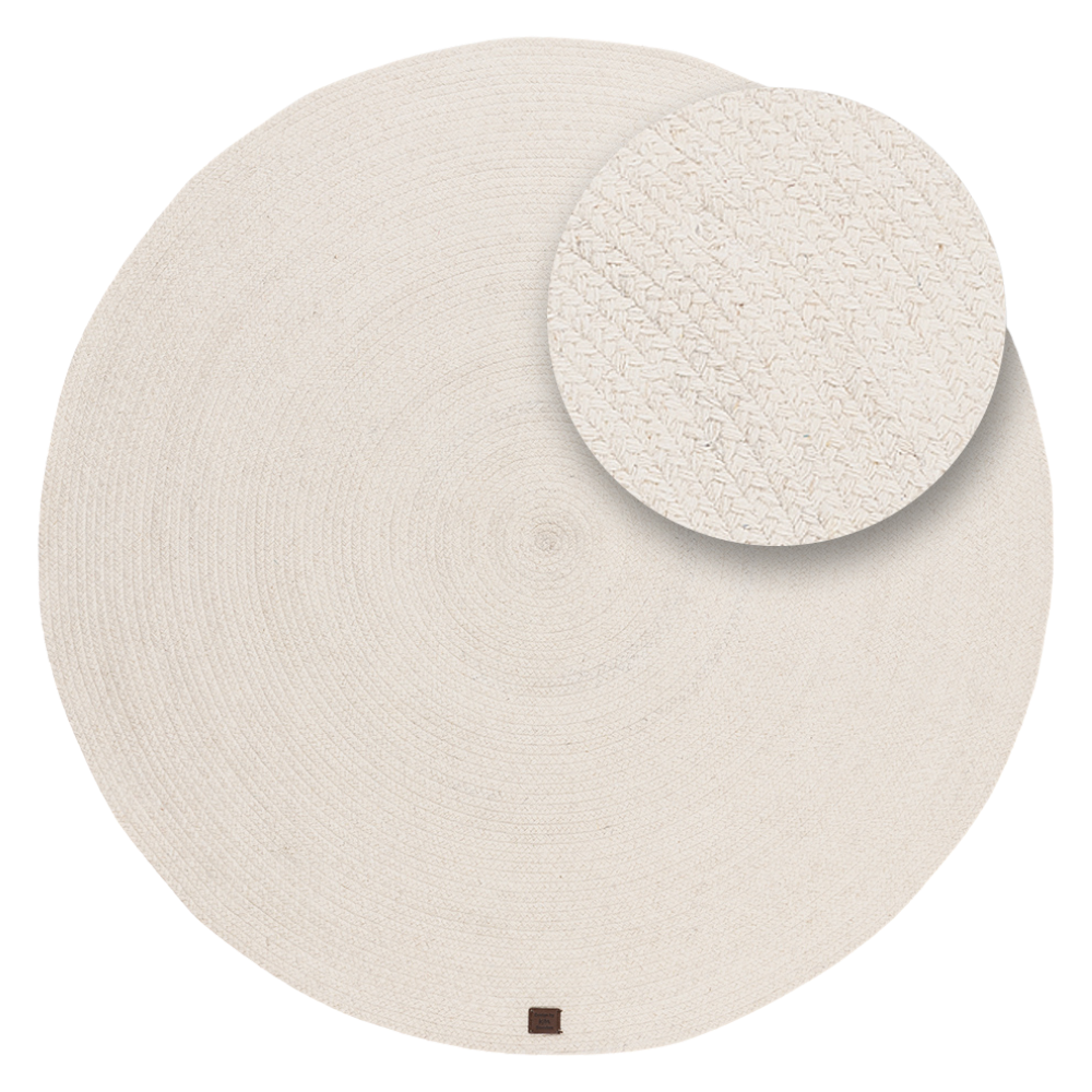 Saul Creme Rund 200 cm Ullmatta