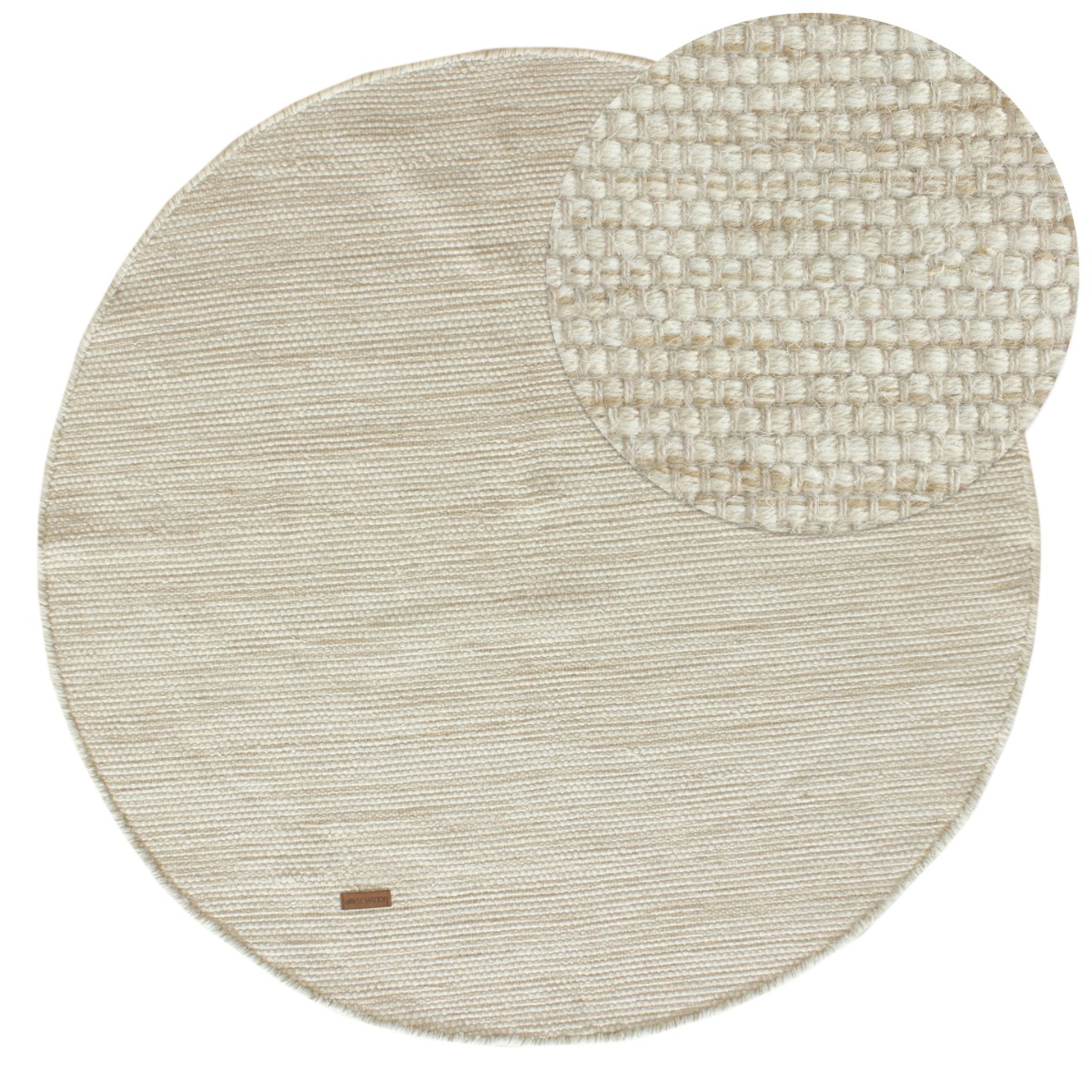 Norrsken Beige Rund 240 cm Ullmatta